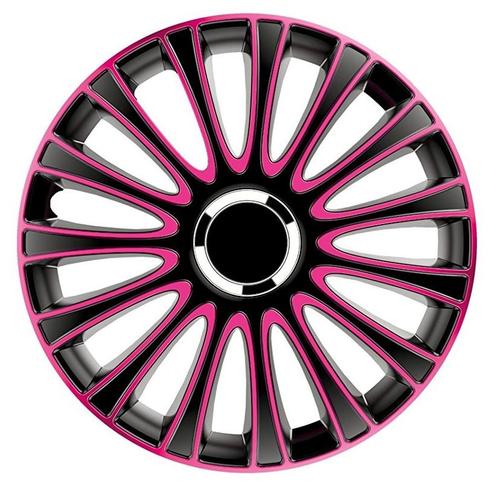 Wieldoppen  LeMans 13-inch zwart/roze, Auto diversen, Wieldoppen, Verzenden