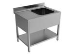 Unninox | RVS Spoeltafel | Spoelbak Rechts + Bodemschap | 10, Zakelijke goederen, Horeca | Keukenapparatuur, Ophalen of Verzenden