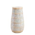 Vaas Beton Natuurlijk M – terracotta met raffia detail in, Huis en Inrichting, Verzenden, Nieuw