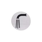 Pictogram zelfklevend rond kraan RVS, Verzenden, Nieuw in verpakking