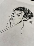 Egon Schiele (1890-1918), after - Self portrait, Antiek en Kunst