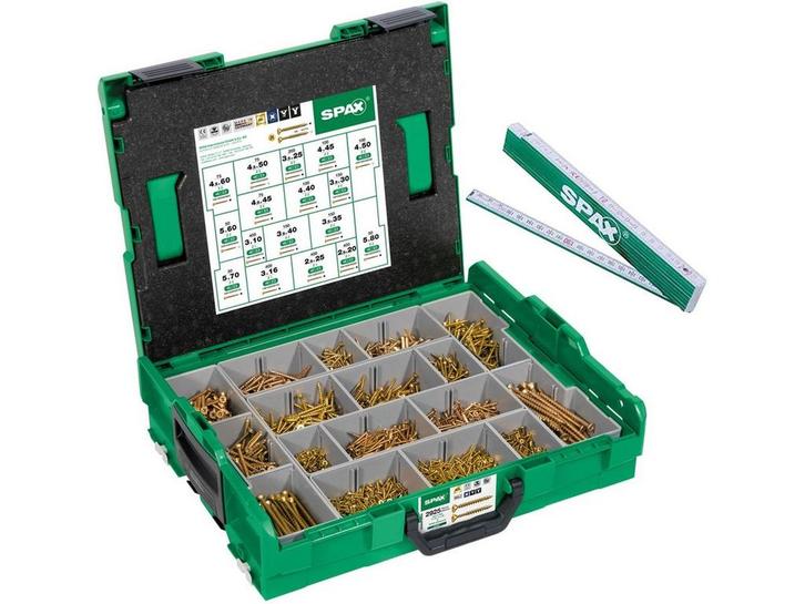 SPAX L-BOXX - Montagekoffer - 2930 stuks incl. 5 SPAX bits, Huis en Inrichting, Woonaccessoires | Overige, Nieuw, Verzenden