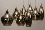 Rietveld Hanglampen - Bruin, Grijs, Staalgrijs - Glas, Staal, Verzenden, Nieuw