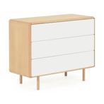 *WOONWINKEL* Kave Home Anielle Ladekast Licht Hout Met Wit, Huis en Inrichting, Verzenden, Nieuw
