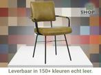 Leren eetkamerstoel Solid met armleuning, Huis en Inrichting, Stoelen, Nieuw, Leer, Ophalen of Verzenden, Eén