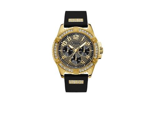 GUESS W1132G1 heren horloge 48 mm - Zwart, Huis en Inrichting, Woonaccessoires | Overige, Zo goed als nieuw, Verzenden