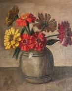 Hollandse School (XX) - Gerbera’s in Chinese pot, Antiek en Kunst