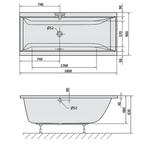 Ligbad Polysan Cleo Inbouw 180x90x48 cm Wit, Ophalen of Verzenden, Nieuw