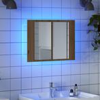 vidaXL Spiegelkast LED 60x12x45 cm bewerkt hout artisanaal, Verzenden, Nieuw