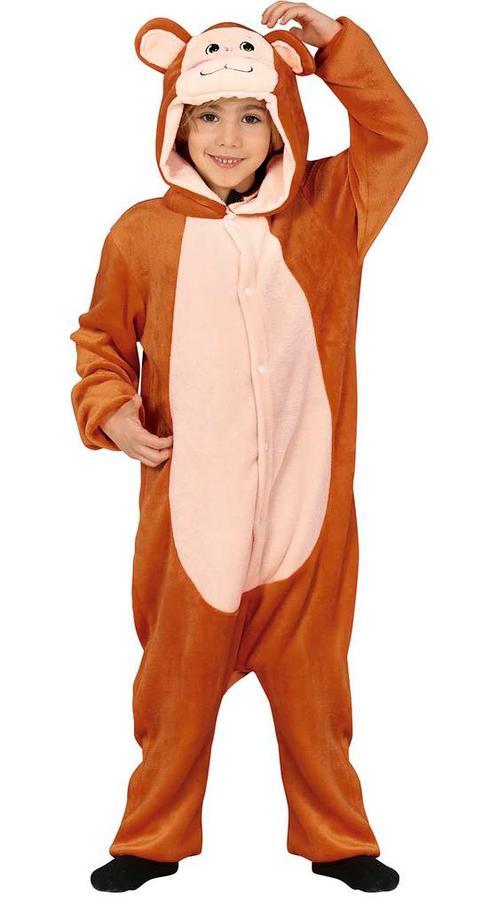 Apen Onesie Kind Bruin, Kinderen en Baby's, Carnavalskleding en Verkleedspullen, Nieuw, Verzenden