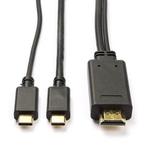 USB C naar HDMI kabel | Roline | 2 meter, Computers en Software, Pc- en Netwerkkabels, Nieuw, Verzenden