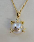 Ketting met hanger - 18 karaat Geel goud Parel - Gouden