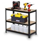 Stellingkast - opbergrek - 150x75x30 cm - metaal en mdf -..., Huis en Inrichting, Ophalen of Verzenden, Nieuw