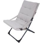 Loungestoel met kussen - taupe - 84 x 63 x 88 cm, Verzenden, Nieuw