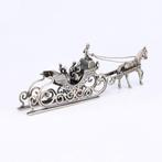 J. Weeda Caleche - Miniatuur figuur - .835 zilver, Antiek en Kunst, Antiek | Goud en Zilver
