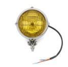 Koplamp | Rond| Aluminium | Geel| 60s Style, Verzenden, Nieuw