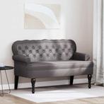 vidaXL Chesterfield Bank Grijs 119.5 x 64.5 x 75 cm Nep Leer, Verzenden, Nieuw, Leer, Minder dan 150 cm