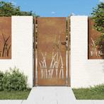 vidaXL Poort grasontwerp 105x205 cm cortenstaal, Tuin en Terras, Verzenden, Nieuw