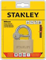 Stanley Hangslot 60 MM 2 Sleutels - Massief Messing, Ophalen of Verzenden, Nieuw, STANLEY