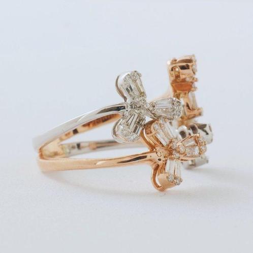 Ring - 14 karaat Roségoud - 0.39ct. tw. Diamant (Natuurlijk), Sieraden, Tassen en Uiterlijk, Ringen