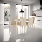 Eetkamerstoelen, kunstleer - beige, Set van 4, Verzenden, Nieuw