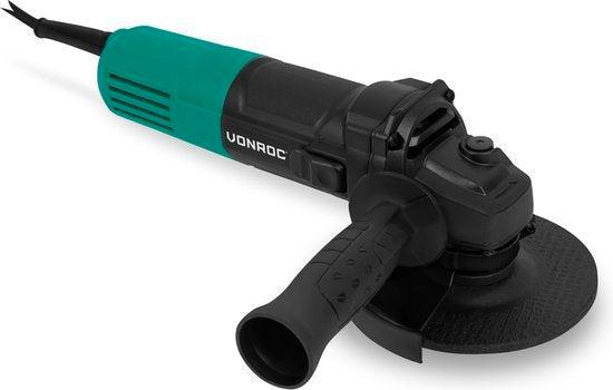 2dekans | VONROC PRO Haakse Slijper - 850W – Ø125mm - voor, Doe-het-zelf en Verbouw, Gereedschap | Slijpmachines, Zo goed als nieuw