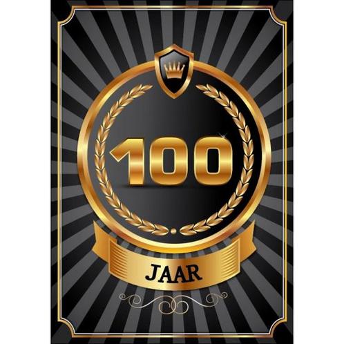 Luxe 100 jaar verjaardag poster - 100 jaar versiering, Hobby en Vrije tijd, Feestartikelen, Ophalen of Verzenden