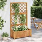 vidaXL Plantenbak verhoogd met latwerk 85x38x150 cm massief, Verzenden, Nieuw, 60 tot 100 cm, 60 cm of meer