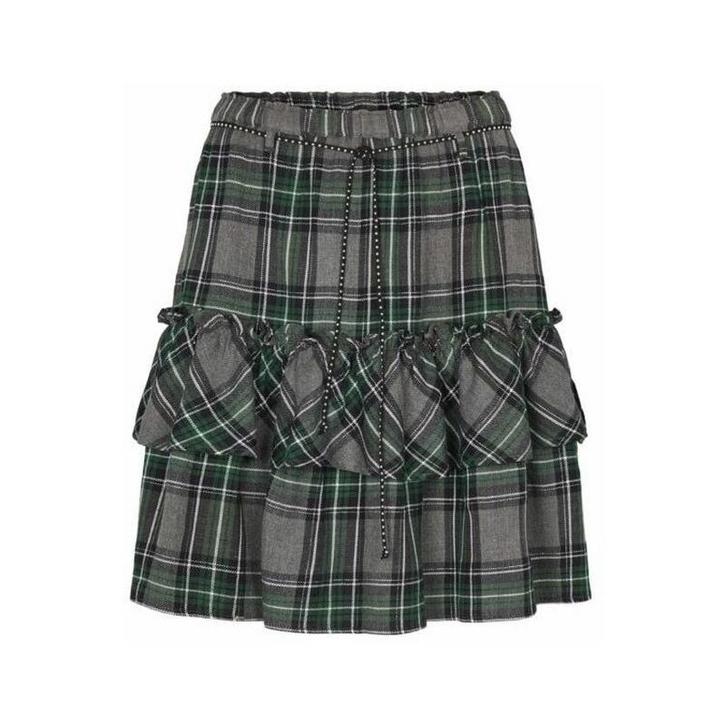 Moliin • korte geruite rok Tilde • S, Kleding | Dames, Rokken, Grijs, Nieuw, Maat 36 (S), Verzenden