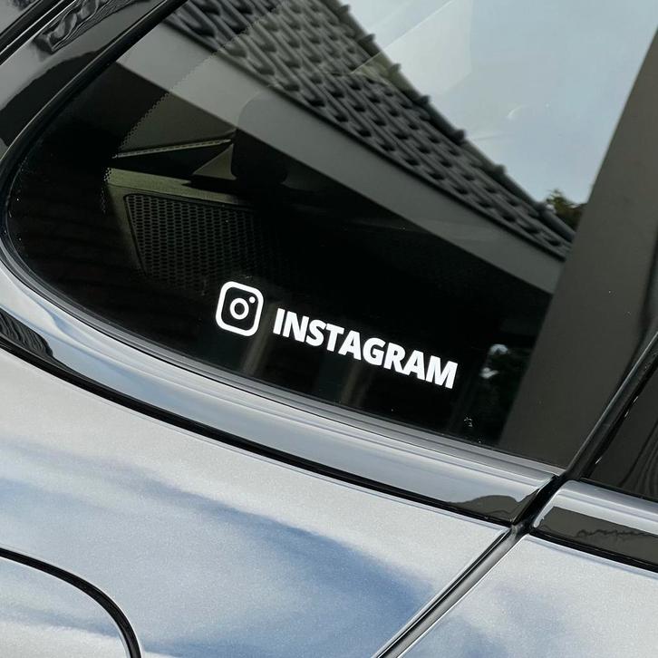 Gepersonaliseerde Instagram Social Media Sticker -, Auto diversen, Autostickers, Verzenden