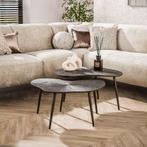 Salontafel Set Hout - Organisch - Set - Direct Leverbaar, Huis en Inrichting, 50 tot 100 cm, Verzenden, Nieuw, 50 tot 100 cm