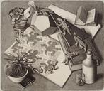 M.C. Escher (1898-1972) - Nature morte aux reptiles, Antiek en Kunst