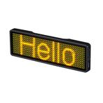 Sertronics Geel LED naamplaatje 9.3x3cm zwarte rand, Huis en Inrichting, Nieuw, Verzenden