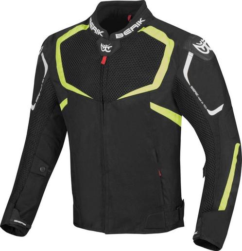 Berik X-Speed Air Zwart Wit Neon Geel Textiele Motorjas, Motoren, Kleding | Motorkleding, Heren, Nieuw met kaartje, Jas | textiel