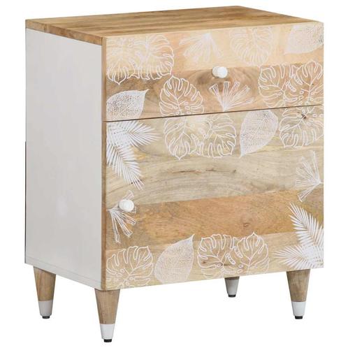 vidaXL Nachtkastje 50x33x60 cm massief mangohout, Huis en Inrichting, Slaapkamer | Nachtkastjes, Nieuw, Hout, Verzenden