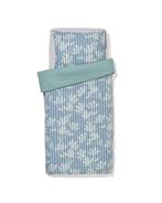 HEMA Dekbedovertrek 140x200/220cm zacht katoen strepen, Verzenden, Nieuw, Groen