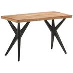 Eettafel 140x70 Acacia Zwart | OP = OP | Hoge Korting!, Huis en Inrichting, IndustriÃ«le stijl, 100 tot 150 cm, Nieuw, Vijf personen of meer