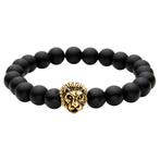 Fako Bijoux® - Buddha Armband - Leeuw - Zwart - Goudkleurig, Verzenden, Nieuw