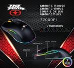 2dekans | No Fear Gaming Muis - 7200dpi - RGB Muis met, Computers en Software, Muizen, Ophalen of Verzenden, Zo goed als nieuw