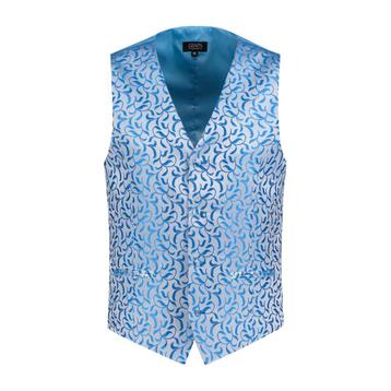 GENTS - Gilet paisley zilver-blauw - 52 beschikbaar voor biedingen