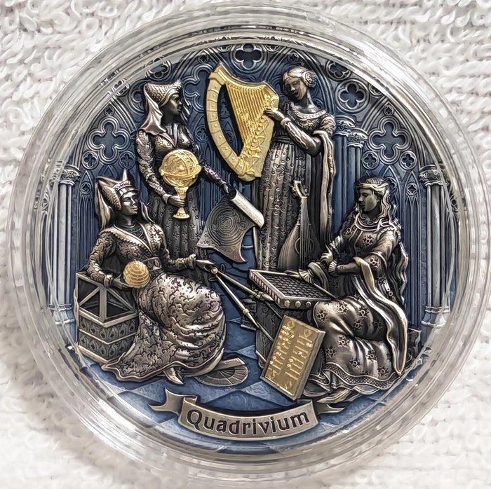 Kameroen. 2000 Francs CFA 2022 Quadrivium silver coin with, Postzegels en Munten, Munten | Europa | Niet-Euromunten