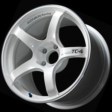 Advan TC4 18x9 +35 5-114.3 Racing White Metallic & Ring beschikbaar voor biedingen