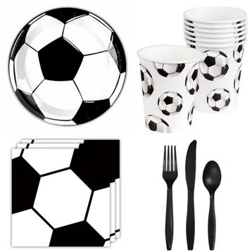 Voetbal party set zwart/wit 60-delig beschikbaar voor biedingen