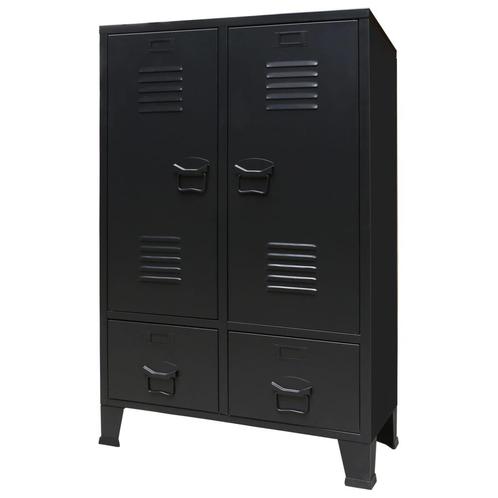vidaXL Kledingkast industriële stijl 67x35x107 cm metaal, Huis en Inrichting, Kasten | Kledingkasten, Nieuw, Verzenden