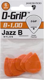 Janicek Picks D-Grip Jazz B plectrum 1.00 mm 6-pack, Ophalen of Verzenden, Nieuw, Elektrische gitaar