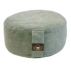 Meditatiekussen eco rib asgroen rond - Lotus, Verzenden, Nieuw