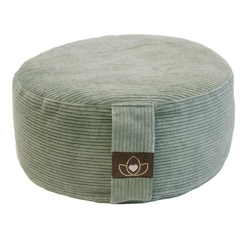 Meditatiekussen eco rib asgroen rond - Lotus, Sport en Fitness, Overige Sport en Fitness, Nieuw, Verzenden