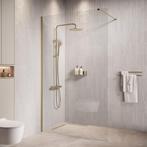 Douchewand Florida 100 x 200 cm Goud – Inloopdouche 8 mm, Doe-het-zelf en Verbouw, Sanitair, Verzenden, Nieuw, Douche