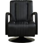 Leren Fauteuil Galaxy - Toledo Leer Nero - Schotelvoet Zwar, Huis en Inrichting, Fauteuils, Fauteuil Galaxy - Toledo leer Nero - Schotelvoet zwart past perfect in uw interieur als u woonstijl: Industrieel, Modern is.