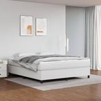 vidaXL Boxspring met matras kunstleer wit 160x200 cm, Overige materialen, Verzenden, Wit, 200 cm